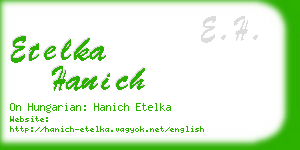 etelka hanich business card